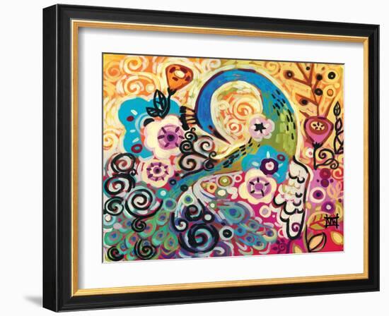 Turquoise Plume-Natasha Wescoat-Framed Giclee Print