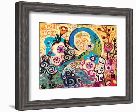 Turquoise Plume-Natasha Wescoat-Framed Giclee Print