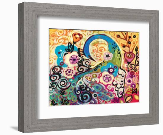 Turquoise Plume-Natasha Wescoat-Framed Giclee Print