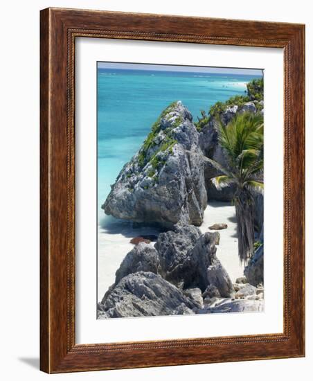Turquoise Sea and Beach in Tulum, Riviera Maya, Quintana Roo, Mexico-Demetrio Carrasco-Framed Photographic Print