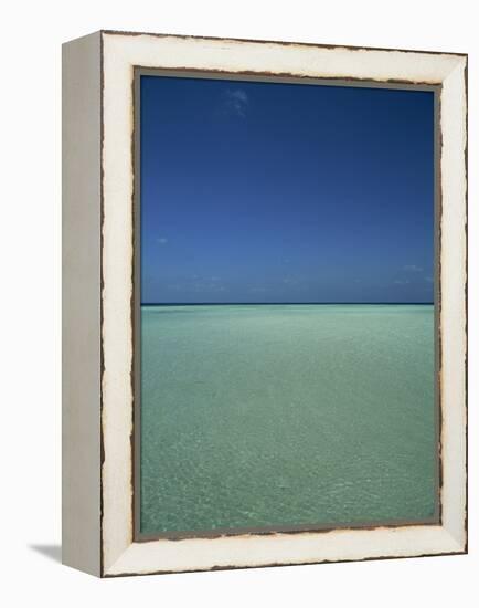 Turquoise Sea and Blue Sky, Seascape in the Maldives, Indian Ocean-Fraser Hall-Framed Premier Image Canvas