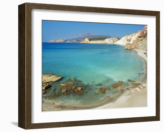 Turquoise Sea, Firiplaka Beach, Milos, Cyclades Islands, Greek Islands, Aegean Sea, Greece, Europe-Tuul-Framed Photographic Print