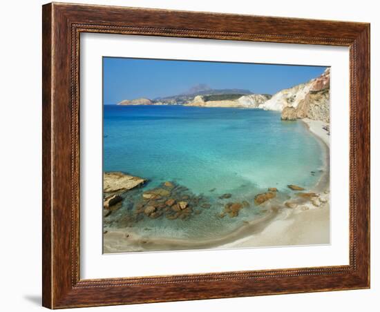 Turquoise Sea, Firiplaka Beach, Milos, Cyclades Islands, Greek Islands, Aegean Sea, Greece, Europe-Tuul-Framed Photographic Print