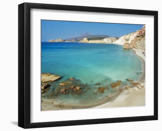 Turquoise Sea, Firiplaka Beach, Milos, Cyclades Islands, Greek Islands, Aegean Sea, Greece, Europe-Tuul-Framed Photographic Print