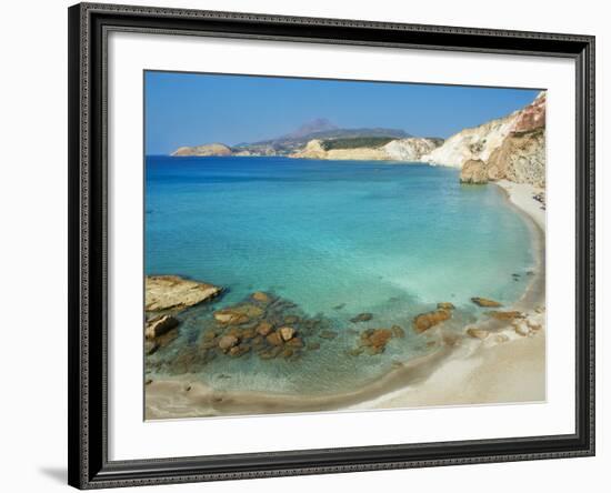 Turquoise Sea, Firiplaka Beach, Milos, Cyclades Islands, Greek Islands, Aegean Sea, Greece, Europe-Tuul-Framed Photographic Print