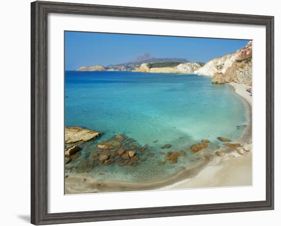 Turquoise Sea, Firiplaka Beach, Milos, Cyclades Islands, Greek Islands, Aegean Sea, Greece, Europe-Tuul-Framed Photographic Print