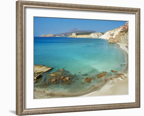 Turquoise Sea, Firiplaka Beach, Milos, Cyclades Islands, Greek Islands, Aegean Sea, Greece, Europe-Tuul-Framed Photographic Print