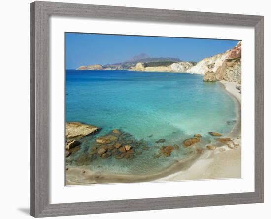 Turquoise Sea, Firiplaka Beach, Milos, Cyclades Islands, Greek Islands, Aegean Sea, Greece, Europe-Tuul-Framed Photographic Print