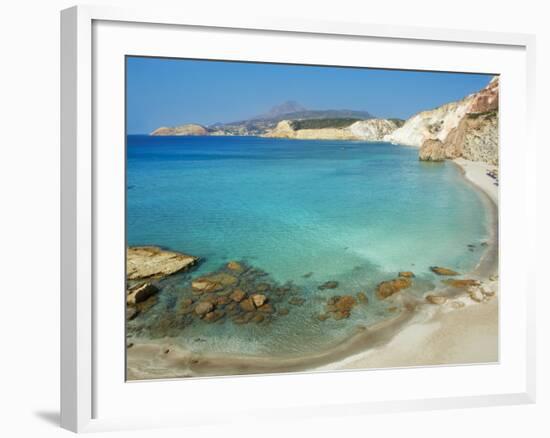 Turquoise Sea, Firiplaka Beach, Milos, Cyclades Islands, Greek Islands, Aegean Sea, Greece, Europe-Tuul-Framed Photographic Print