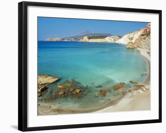 Turquoise Sea, Firiplaka Beach, Milos, Cyclades Islands, Greek Islands, Aegean Sea, Greece, Europe-Tuul-Framed Photographic Print