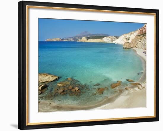 Turquoise Sea, Firiplaka Beach, Milos, Cyclades Islands, Greek Islands, Aegean Sea, Greece, Europe-Tuul-Framed Photographic Print