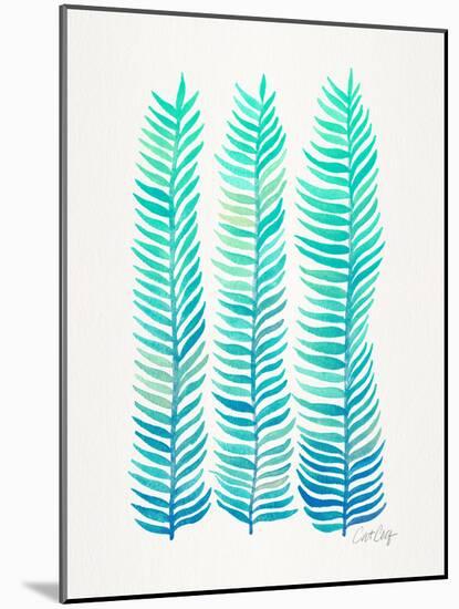 Turquoise Stems-Cat Coquillette-Mounted Giclee Print