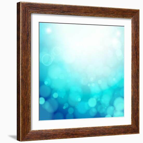 Turquoise Summer Background-OlgaYakovenko-Framed Art Print