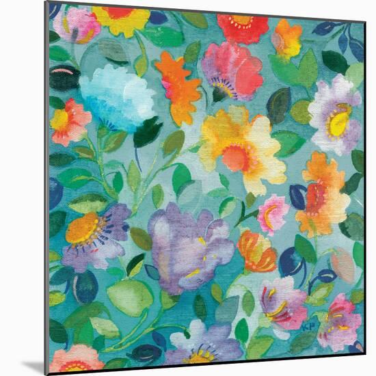 Turquoise Textile-Kim Parker-Mounted Giclee Print