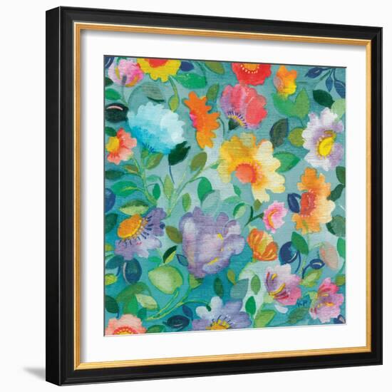 Turquoise Textile-Kim Parker-Framed Giclee Print