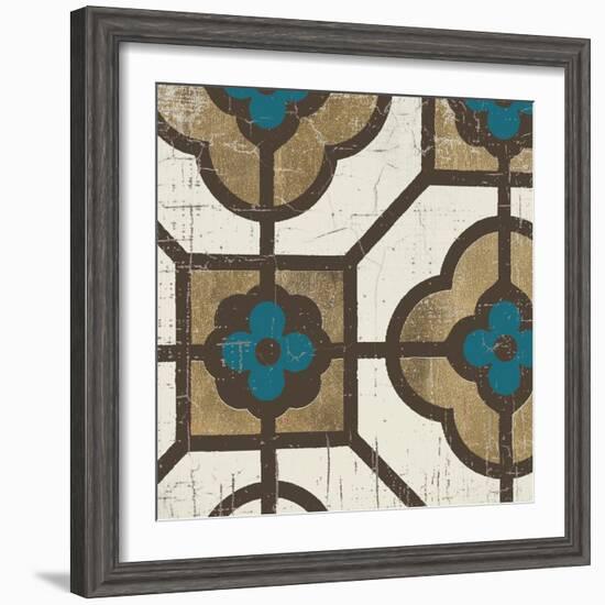 Turquoise Tile 4-Morgan Yamada-Framed Art Print