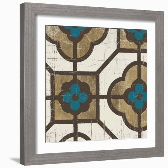 Turquoise Tile 4-Morgan Yamada-Framed Art Print