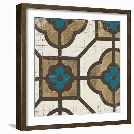 Turquoise Tile 4-Morgan Yamada-Framed Art Print