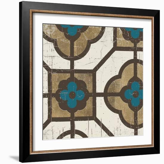 Turquoise Tile 4-Morgan Yamada-Framed Art Print