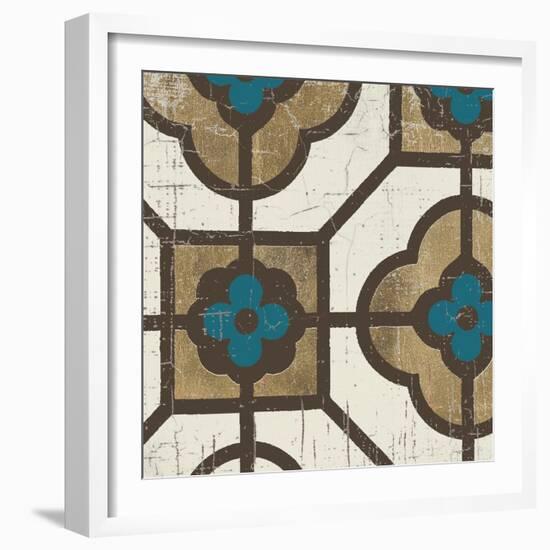 Turquoise Tile 4-Morgan Yamada-Framed Art Print