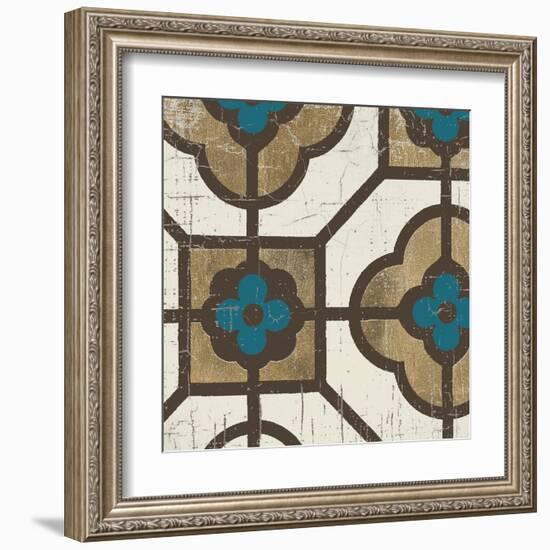 Turquoise Tile 4-Morgan Yamada-Framed Art Print