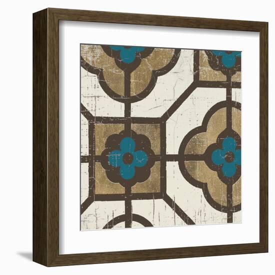 Turquoise Tile 4-Morgan Yamada-Framed Art Print