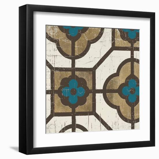 Turquoise Tile 4-Morgan Yamada-Framed Art Print