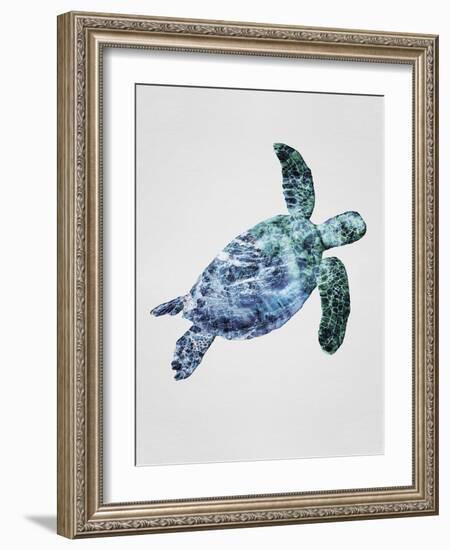 Turquoise Turtle-Tania Bello-Framed Giclee Print