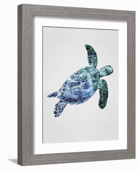 Turquoise Turtle-Tania Bello-Framed Giclee Print