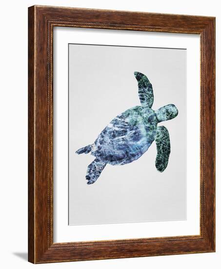 Turquoise Turtle-Tania Bello-Framed Giclee Print