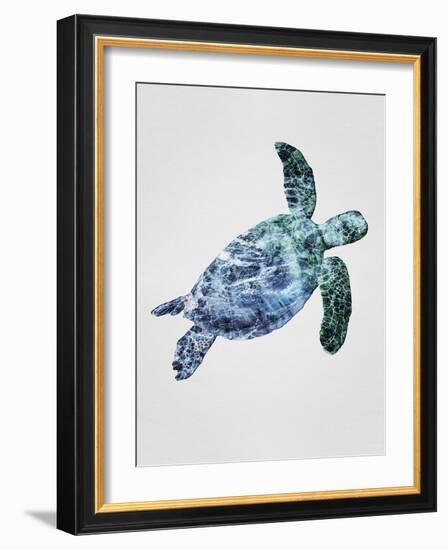 Turquoise Turtle-Tania Bello-Framed Giclee Print