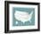 Turquoise USA Map-Kindred Sol Collective-Framed Art Print