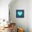 Turquoise Vintage Heart on Blue Denim Fabric-Anna-Mari West-Framed Stretched Canvas displayed on a wall