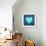 Turquoise Vintage Heart on Blue Denim Fabric-Anna-Mari West-Framed Art Print displayed on a wall