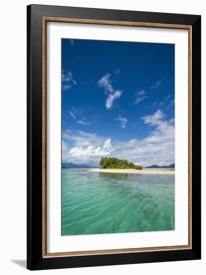 Turquoise water and white sand beach, White Island, Buka, Bougainville, Papua New Guinea, Pacific-Michael Runkel-Framed Photographic Print