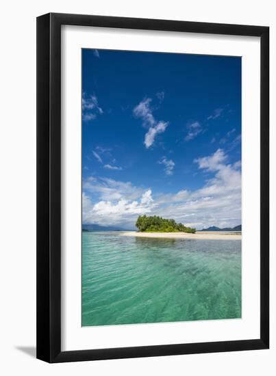 Turquoise water and white sand beach, White Island, Buka, Bougainville, Papua New Guinea, Pacific-Michael Runkel-Framed Photographic Print