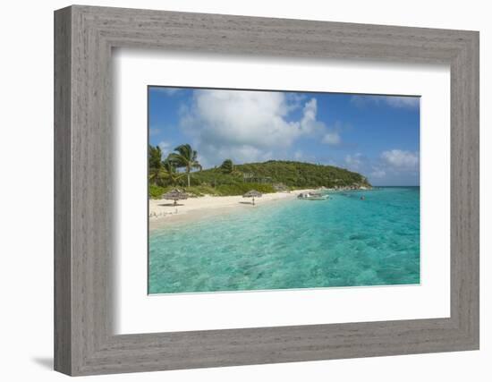 Turquoise Waters and a White Sand Beach, Exumas, Bahamas, West Indies, Caribbean, Central America-Michael Runkel-Framed Photographic Print