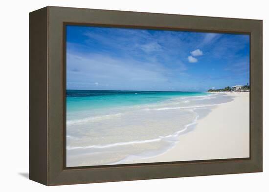 Turquoise waters and whites sand on the world class Shoal Bay East beach, Anguilla, British Oversea-Michael Runkel-Framed Premier Image Canvas