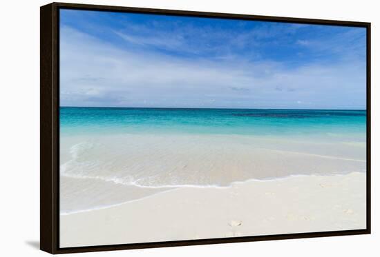 Turquoise waters and whites sand on the world class Shoal Bay East beach, Anguilla, British Oversea-Michael Runkel-Framed Premier Image Canvas