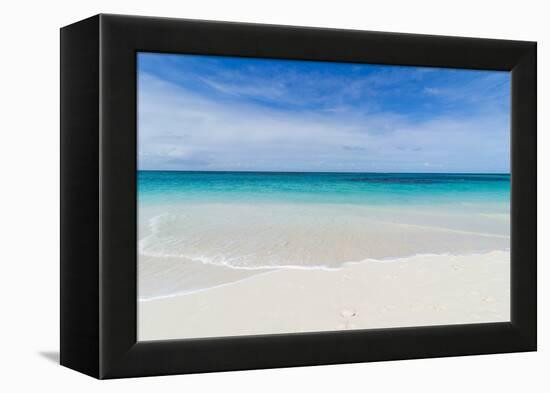 Turquoise waters and whites sand on the world class Shoal Bay East beach, Anguilla, British Oversea-Michael Runkel-Framed Premier Image Canvas