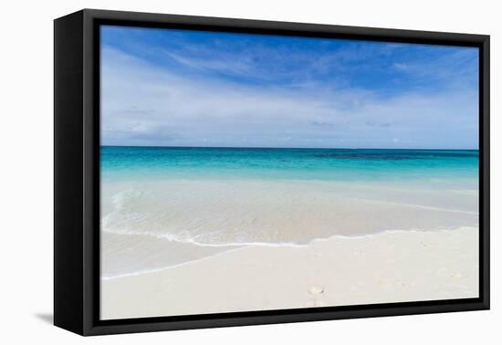 Turquoise waters and whites sand on the world class Shoal Bay East beach, Anguilla, British Oversea-Michael Runkel-Framed Premier Image Canvas