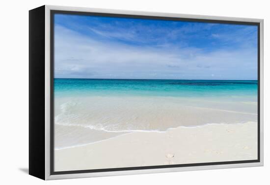 Turquoise waters and whites sand on the world class Shoal Bay East beach, Anguilla, British Oversea-Michael Runkel-Framed Premier Image Canvas