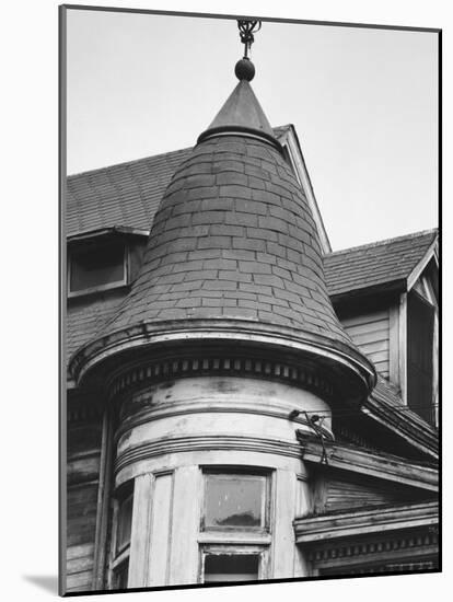 Turret and Roof of House on Bunker Hill Section of Los Angeles-Walker Evans-Mounted Photographic Print