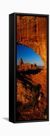 Turret Arch Through North Window, Arches National Park, Utah-null-Framed Stretched Canvas