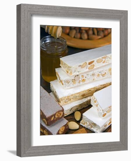 Turron (Spain), Torrone (Italy) or Nougat (Morocco), Confection of Honey, Sugar, Egg White and Nuts-Nico Tondini-Framed Photographic Print