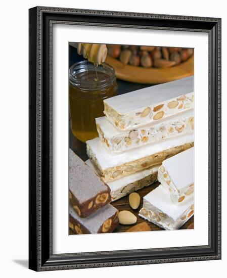 Turron (Spain), Torrone (Italy) or Nougat (Morocco), Confection of Honey, Sugar, Egg White and Nuts-Nico Tondini-Framed Photographic Print