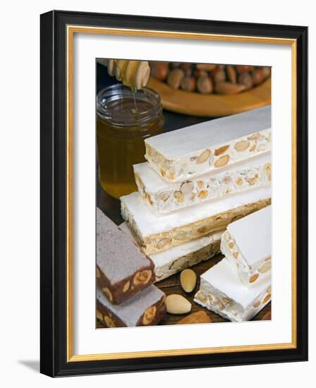 Turron (Spain), Torrone (Italy) or Nougat (Morocco), Confection of Honey, Sugar, Egg White and Nuts-Nico Tondini-Framed Photographic Print