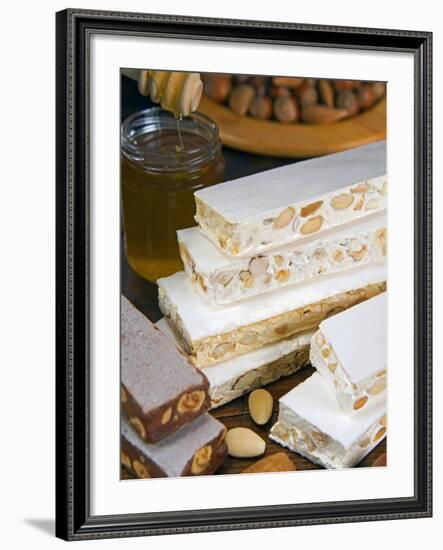 Turron (Spain), Torrone (Italy) or Nougat (Morocco), Confection of Honey, Sugar, Egg White and Nuts-Nico Tondini-Framed Photographic Print