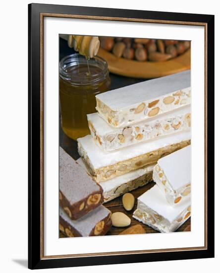 Turron (Spain), Torrone (Italy) or Nougat (Morocco), Confection of Honey, Sugar, Egg White and Nuts-Nico Tondini-Framed Photographic Print