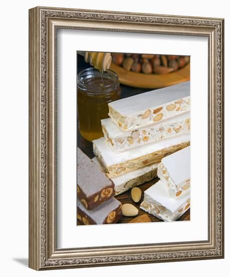 Turron (Spain), Torrone (Italy) or Nougat (Morocco), Confection of Honey, Sugar, Egg White and Nuts-Nico Tondini-Framed Photographic Print